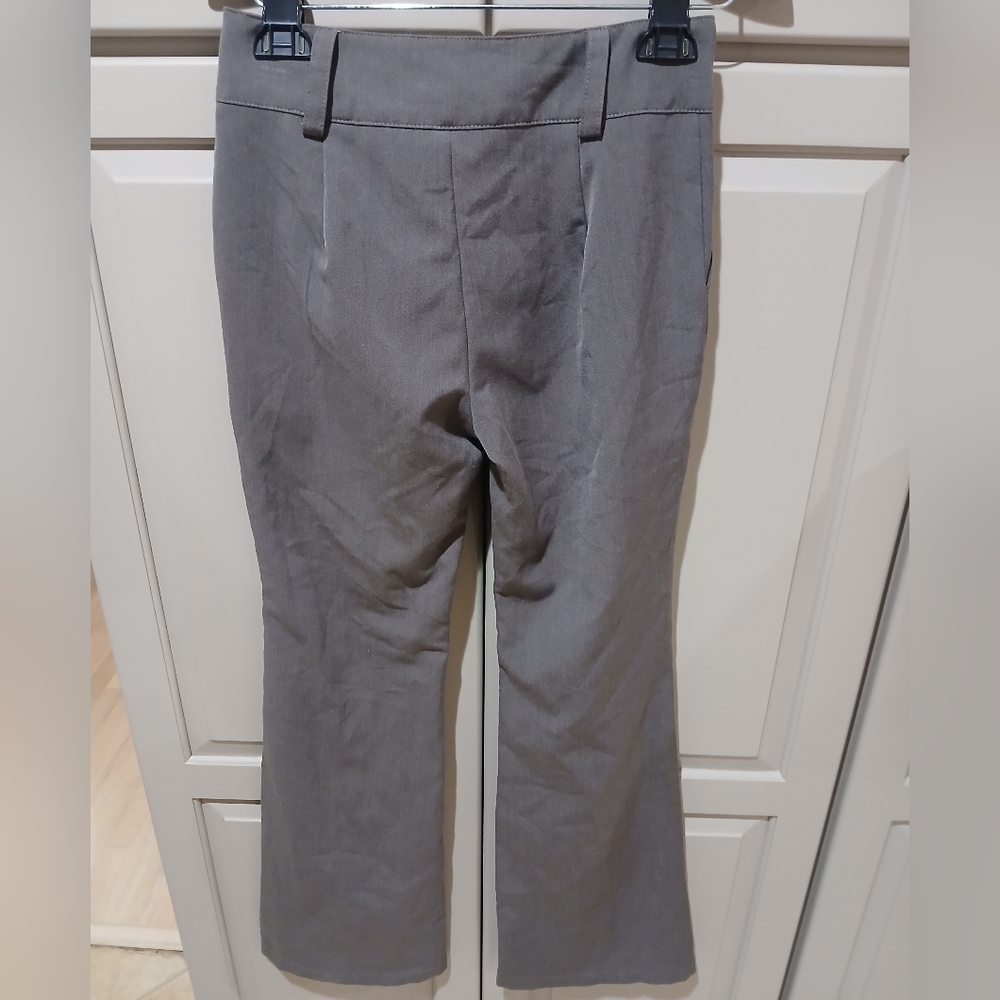 Y2K Grey Flare Stretch Trousers Women's Size:SMALL Bell Bottoms Brand New - Picture 9 of 9
